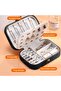 Portable Jewelry Box Double Layer Travel Jewelry Organizer (Black)