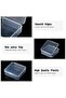 8-Piece Clear Plastic Storage Boxes with Hinged Lids - 3.3 x 3.3 x 1.1 in - 2