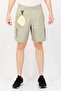 Men Relaxed Fit Embroidered Logo Running Shorts With Pouch, Khaki