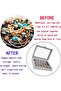 Velvet Jewelry Box Organizer with Clear Display Window - 3