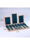 Bamboo Jewelry Display Set - Necklace, Earring, Ring & Bracelet Stand (Green) - 4