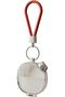 Portable Travel Jewelry Organizer Box with Keychain (Transparent, Pearl Velvet Interior)
