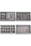 4 Pcs Stackable Velvet Jewelry Tray Organizer Drawer Inserts (Grey) - 2