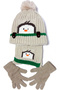 3-6 Years Old Penguin Figured Knitted Children's Scarf, Fleece Inside, Knitted Children's Scarf, Beanie and Gloves 3-Piece Set - 5