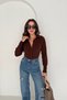 Basic Bluzan Cut Button Detailed Polo Neck Knitwear Sweater Aw25Kz0119 - 5