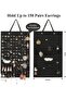 Hanging Earrings Organizer - Black, 20 Hooks (Holds up to 300 Pairs) - 2