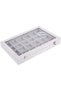 24-Grids Velvet Jewelry Box with Glass Lid, 35 x 24 x 5 cm - 3