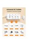 Extension Lead with USB, 3-Way Power Strip, 2 USB Ports, 2M Cable - 5
