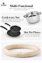Marble Trivet Set of 2 Travertine Handmade Pot Holders for Kitchen Decor & Hot Dishes - 4