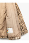 Hooded Long Sleeve Leopard Print Plush Coat - 4