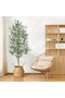 5.9FT Artificial Olive Tree - Tall Faux Plant with Realistic Leaves for Office - 8