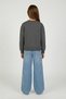 Ribbon Bow Embroidered Girls' Jeans Soft Textured Wide Leg Loose Leg Jeans - 2