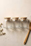 3-Piece Glass Storage Container Set 275 Cc - Food Preservation Jar with Vacuum Bamboo Lid - 2