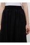 Alita City Farkıyla Soulife Black Plain Long Women's Skirt - 3