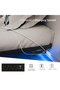 Smart Floating Bed with LED Lights & Charging Station, Metal Platform (200x200cm), No Box Spring - 5