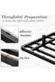 Smart Floating Bed with LED Lights & Charging Station, Metal Platform (200x200cm), No Box Spring - 6