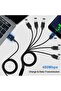 Micro USB Splitter Cable, 6-in-1 Multi Micro USB Charging Cable, 5ft - 3