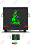 Caravan Sticker Covering with the Text'Go Camping' and an Image of a Tent and a Tree