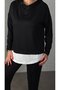 Women's long sleeve hooded lace-up viscose two-thread blouse and pants two-piece set - 4