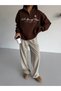 New Season Zipper Detailed Printed Women's Sweatshirt 52119005 - 3
