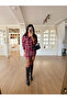 Red Plaid Shirt Dress - 4989 - 2