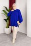 Women's Testtür Clothing Crew Neck Slit Detail Stone and Balloon Sleeve Oversized Stylish Knitwear Tunic - 4