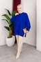 Women's Testtür Clothing Crew Neck Slit Detail Stone and Balloon Sleeve Oversized Stylish Knitwear Tunic - 5