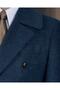 Italian Style S Slim Fit K Double-Breasted Men's Coat with Flap Side Pockets Navy Blue T14987 - 4