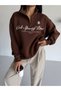 New Season Zipper Detailed Printed Women's Sweatshirt 52119005 - 4