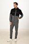 Men's Cotton Full Zip Hooded Tracksuit Set Anthracite M. 5287-A - 3