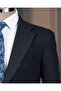Italian Style S Slim Fit Quilted Turn-Down Collar Bag Pocket Jacket Navy Blue T15121 - 3
