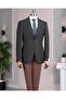 Italian Style S Slim Fit Pointed Collar Men's Single Jacket Green T14906