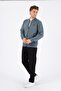 Fleece-Lined 3 Thread Winter Tracksuit Set Khaki 5721-H - 6