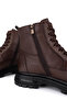 Men's Genuine Leather Brown Postal Boots - 5