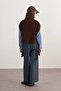Women's Gabardine Culotte Pants Jeans Blue - 5