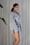 Wellsoft Plush Extra Soft Hooded Short Dressing Gown with Pocket Detail - 3