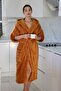 Wellsoft Plush Extra Soft Hooded Long Dressing Gown with Pocket Detail - 7