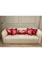 Premium |   Love Birds Pink Series Tasseled 5-Piece Throw Pillow Cover Set - 5