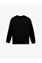 Long Sleeve Regular Fit Textured Crew Neck Sweatshirt - 4