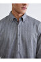 Create Your Style with Uzg Store Gray Striped Long Sleeve Men's Shirt - 3