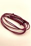 5 Pieces Unisex Burgundy Minimal Twisted Rope Bracelet Set