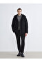 Southblue Black Standard Fit Hooded Men's Cashmere Coat - 2
