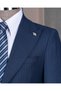 Italian Style S Slim Fit Peaked Lapel Jacket Pants Suit Navy Blue T14757 - 3