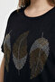 Stone Embroidered Bat Sleeve Bamboo Blouse - 3