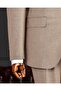 Italian Style S Slim Fit Mono Collar Jacket Pants Suit Mink T14763 - 4
