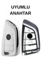 For Bmw 1-3-5-7 Series X1 X3 X5 F10 F20 F30 F25 M3 M4 G20 G30 Nano Key Case Cover 3 Buttons White - 2
