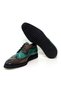 Gray and Turquoise Color Lace-Up Genuine Leather Men's Shoes - 2
