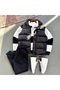 Puffer Vest and Oversized 3-Yarn Half-Zip Thick Fleece Lined Bottom and Top Set, 3-Piece Set