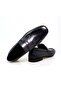 Dark Blue Color Laceless Genuine Leather Men's Shoes - 2