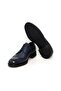 Dark Blue Color Lace-Up Genuine Leather Men's Shoes - 3